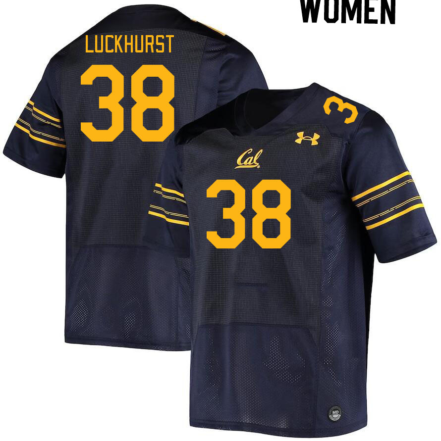 Women #38 Michael Luckhurst California Golden Bears College Football Jerseys Stitched Sale-Navy - Click Image to Close